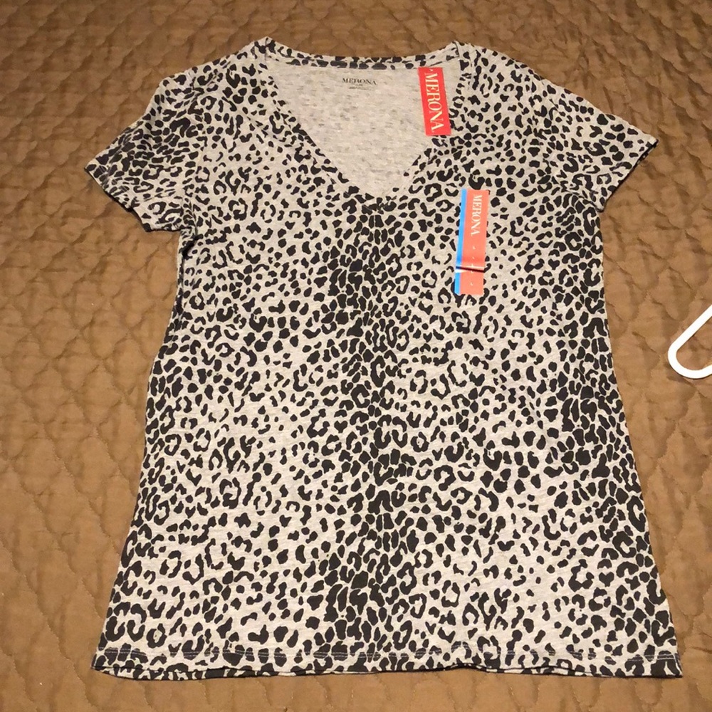 NWT grey cheetah top
